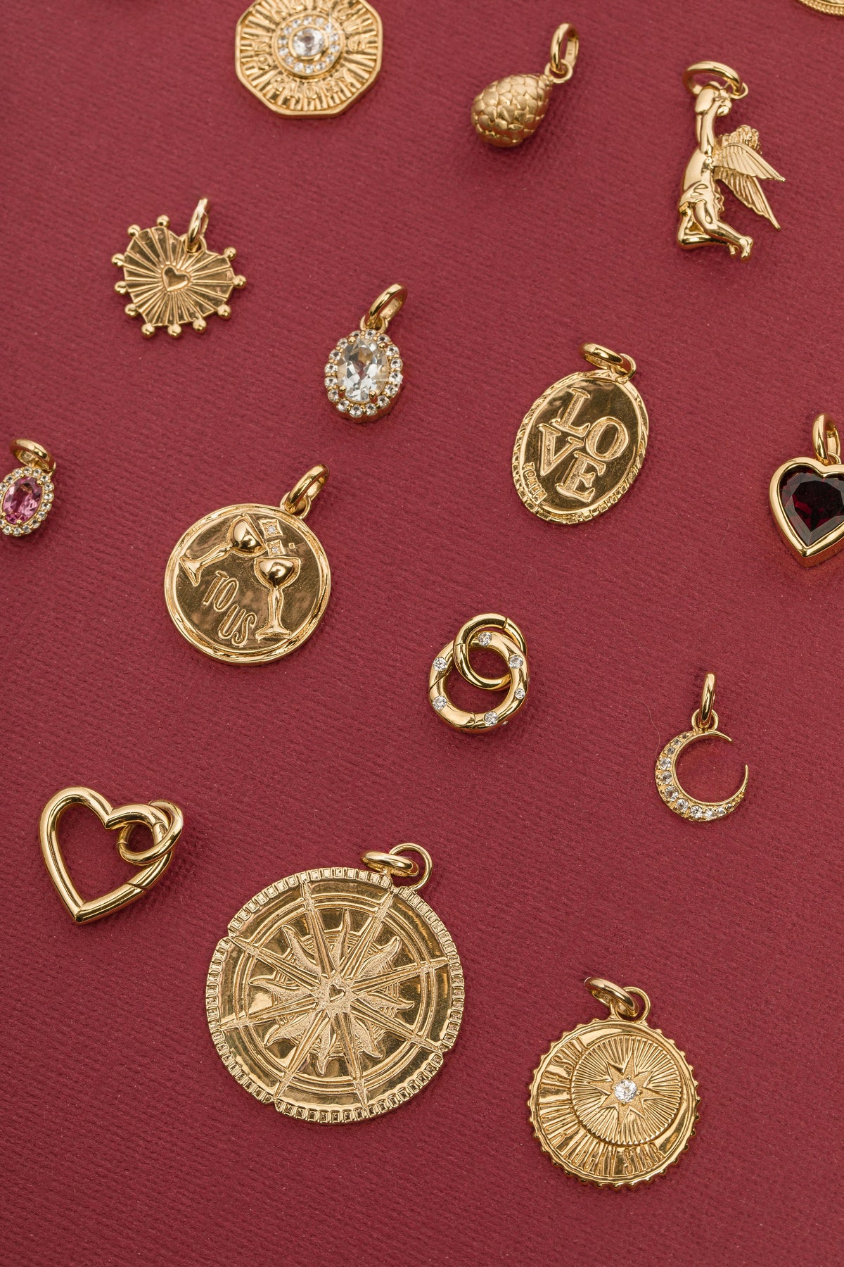 Wanderer Compass Medallion Charm Laura Bond Jewellery