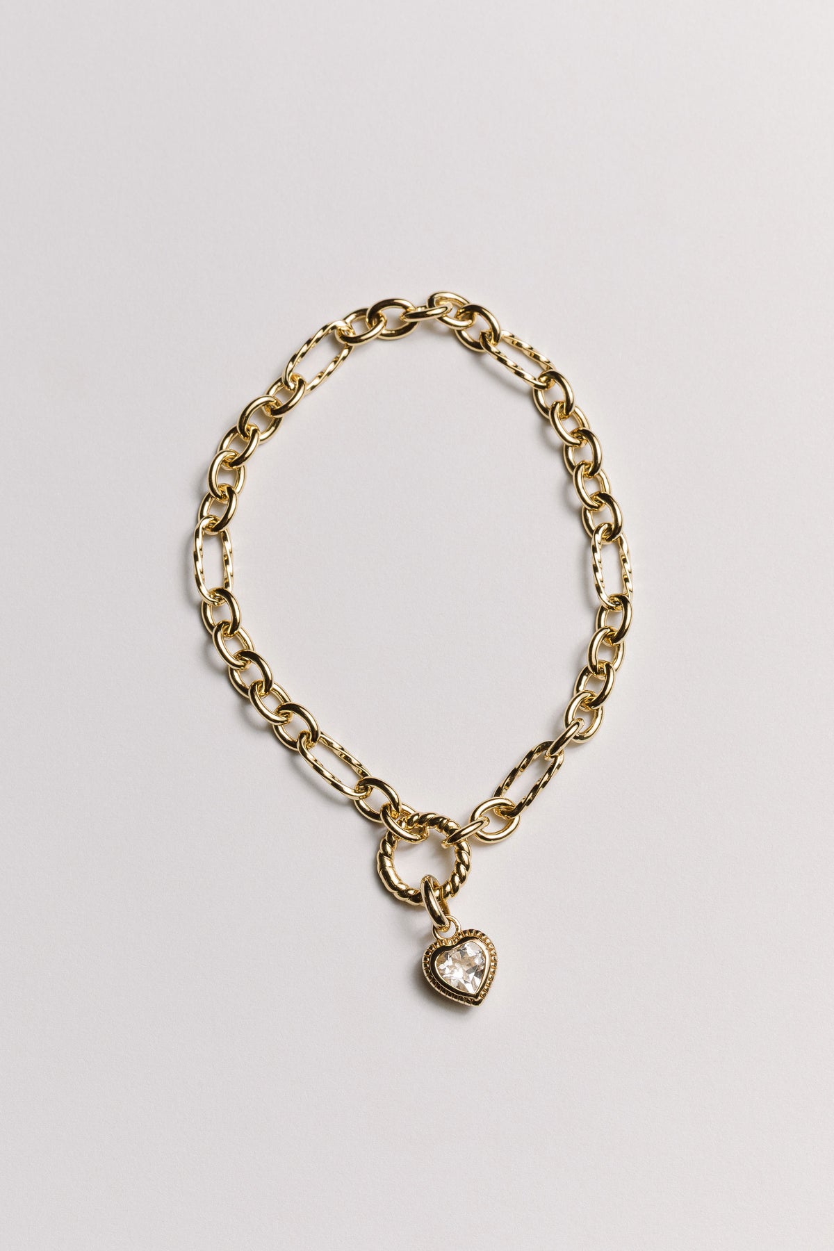 Vintage Topaz Heart Charm Bracelet Laura Bond Jewellery