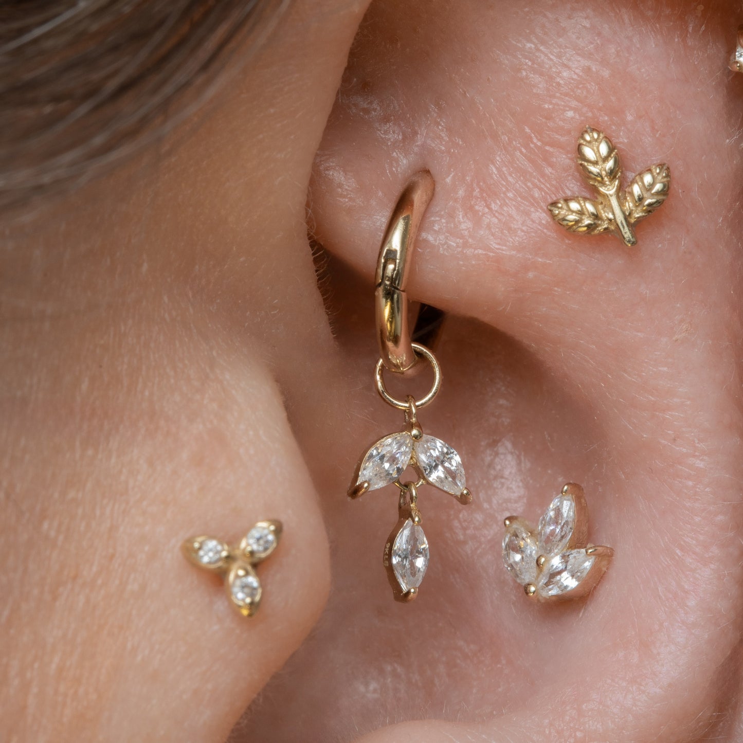Laura Bond Jewellery 9k solid yellow gold Everbloom earring charm Earring Charms