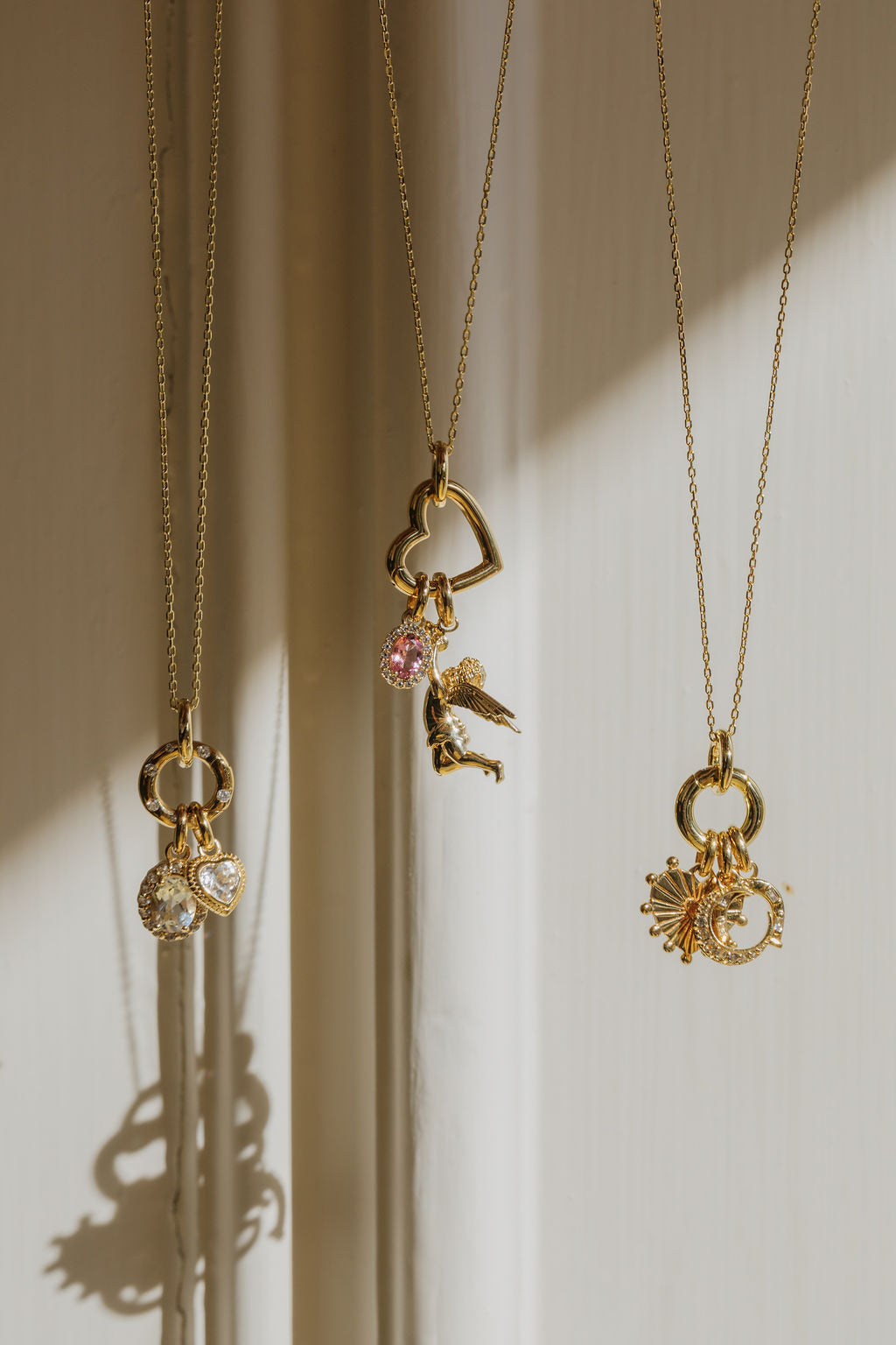 Heart Charm Holder Necklace Laura Bond Jewellery