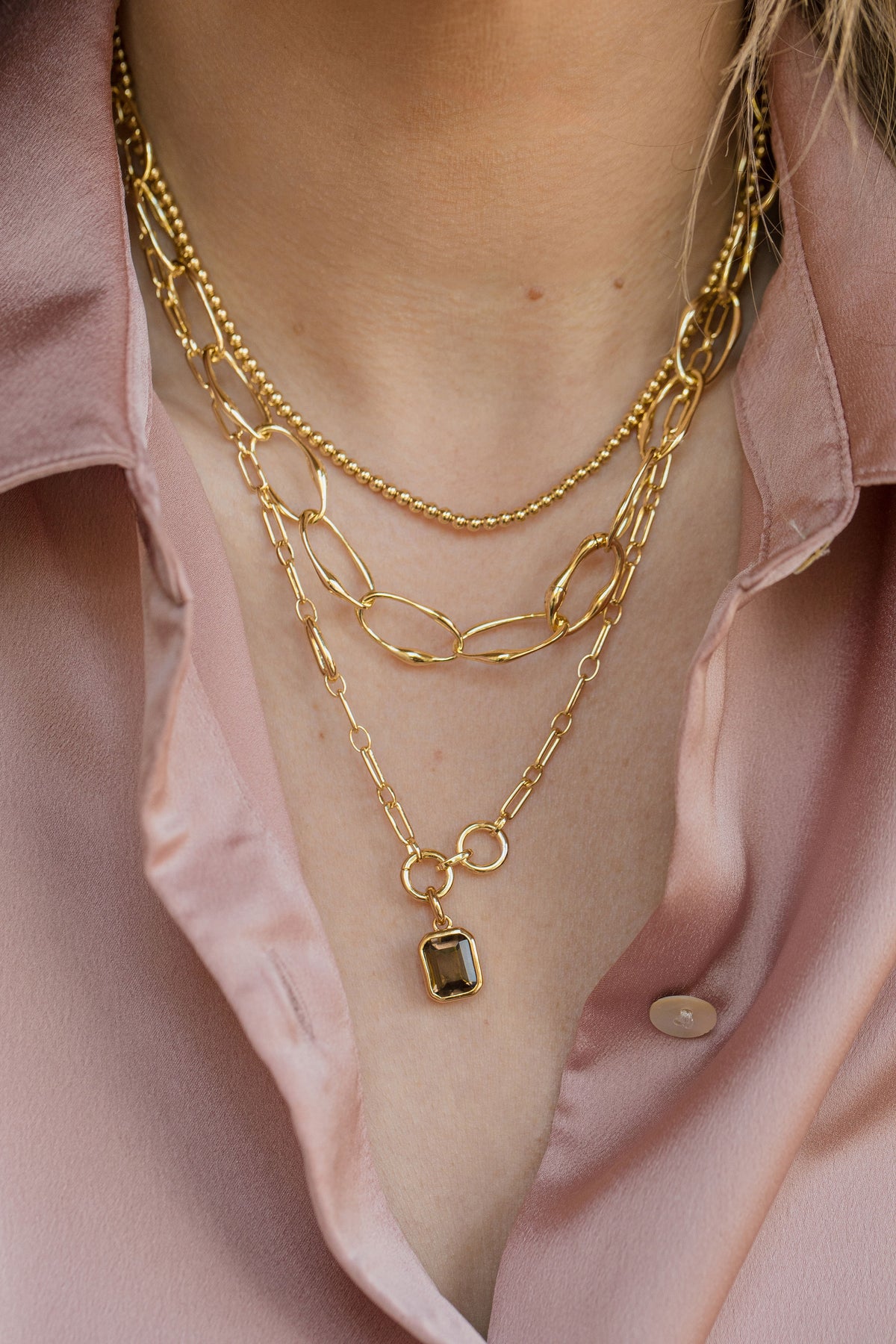 The Keepsake Gold Vintage Ball Chain Necklace Laura Bond Jewellery