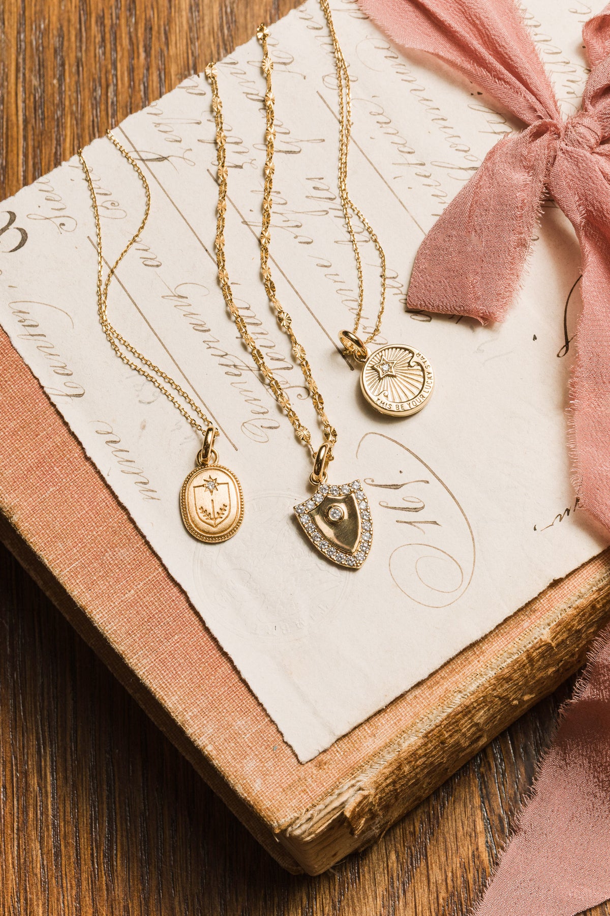 Diamond Guardian Crest Charm Laura Bond Jewellery