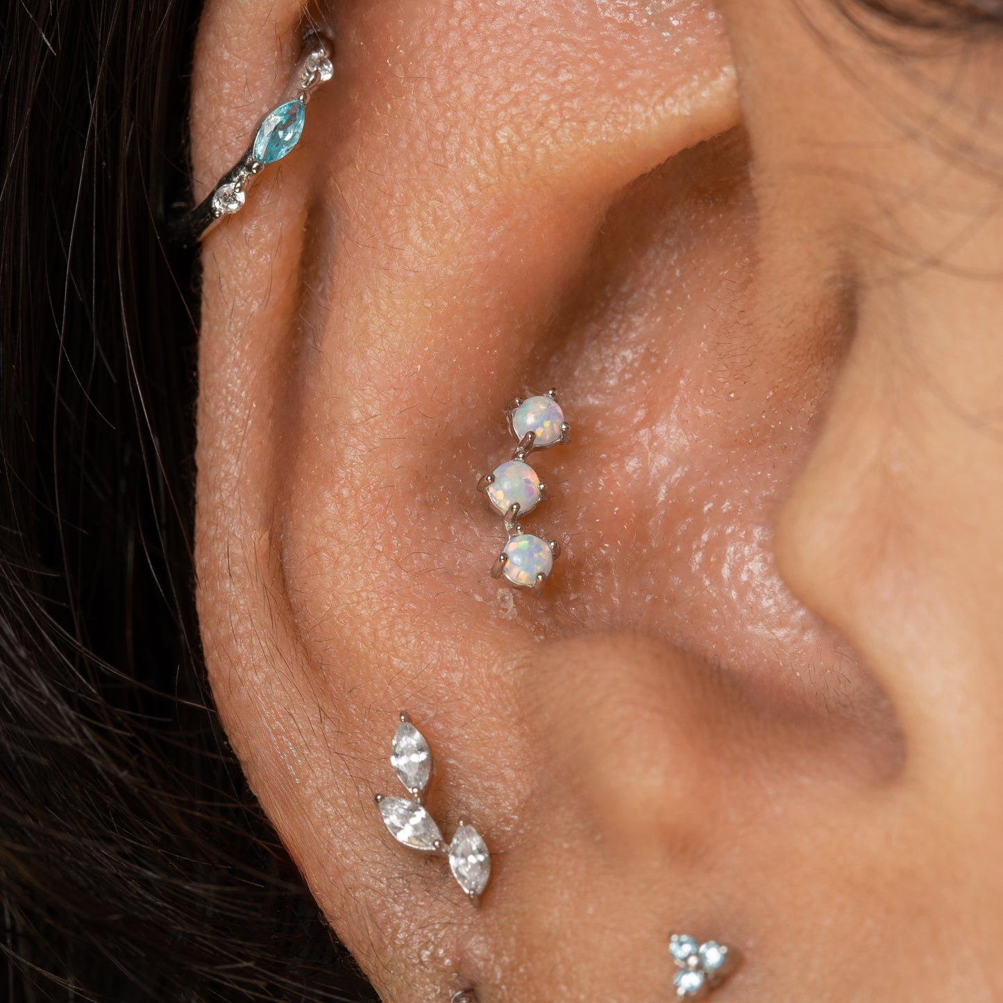 astrid miyu maria tash 9k solid white gold cascade stud Cartilage Studs Laura Bond