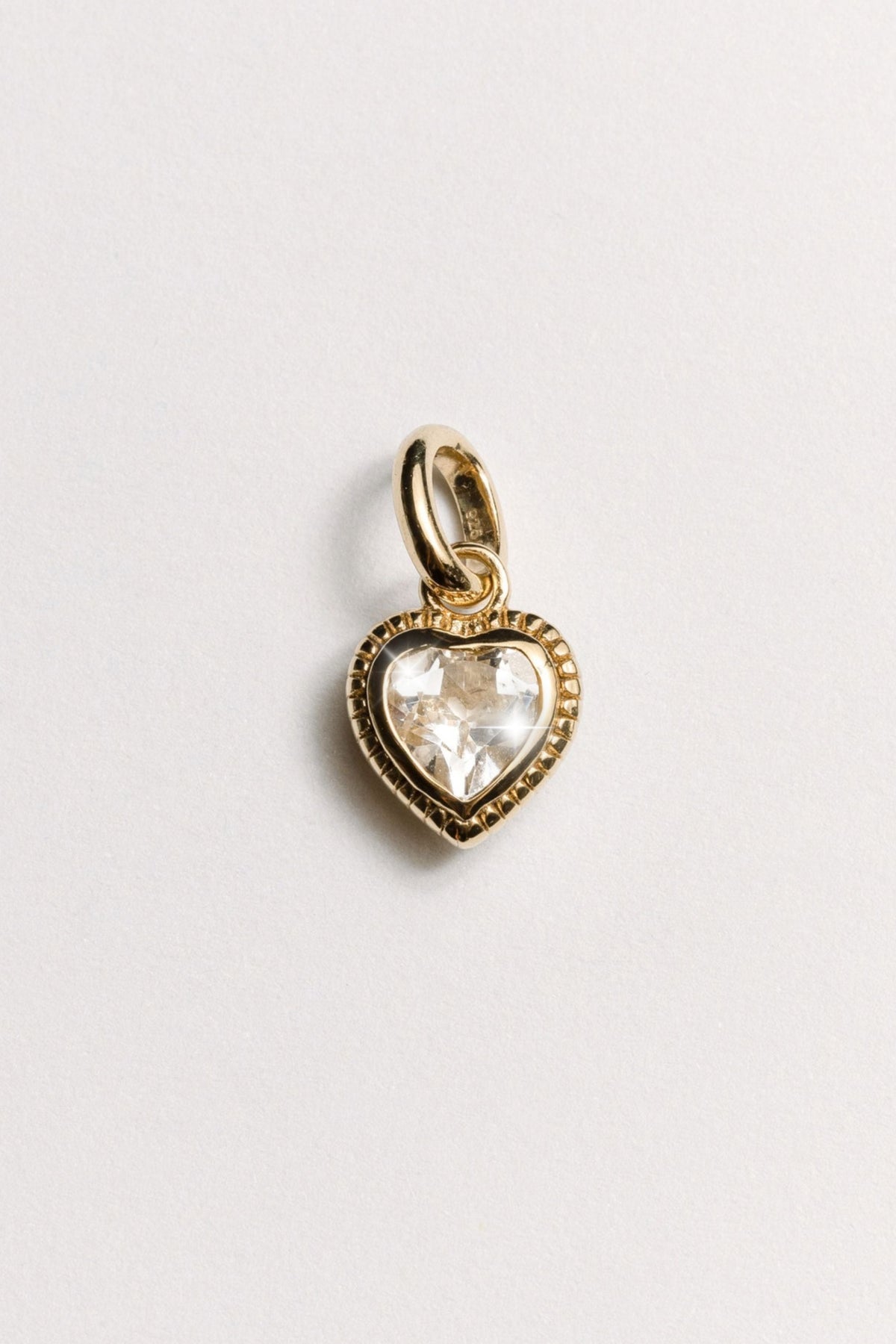 Vintage Topaz Heart Charm Laura Bond Jewellery