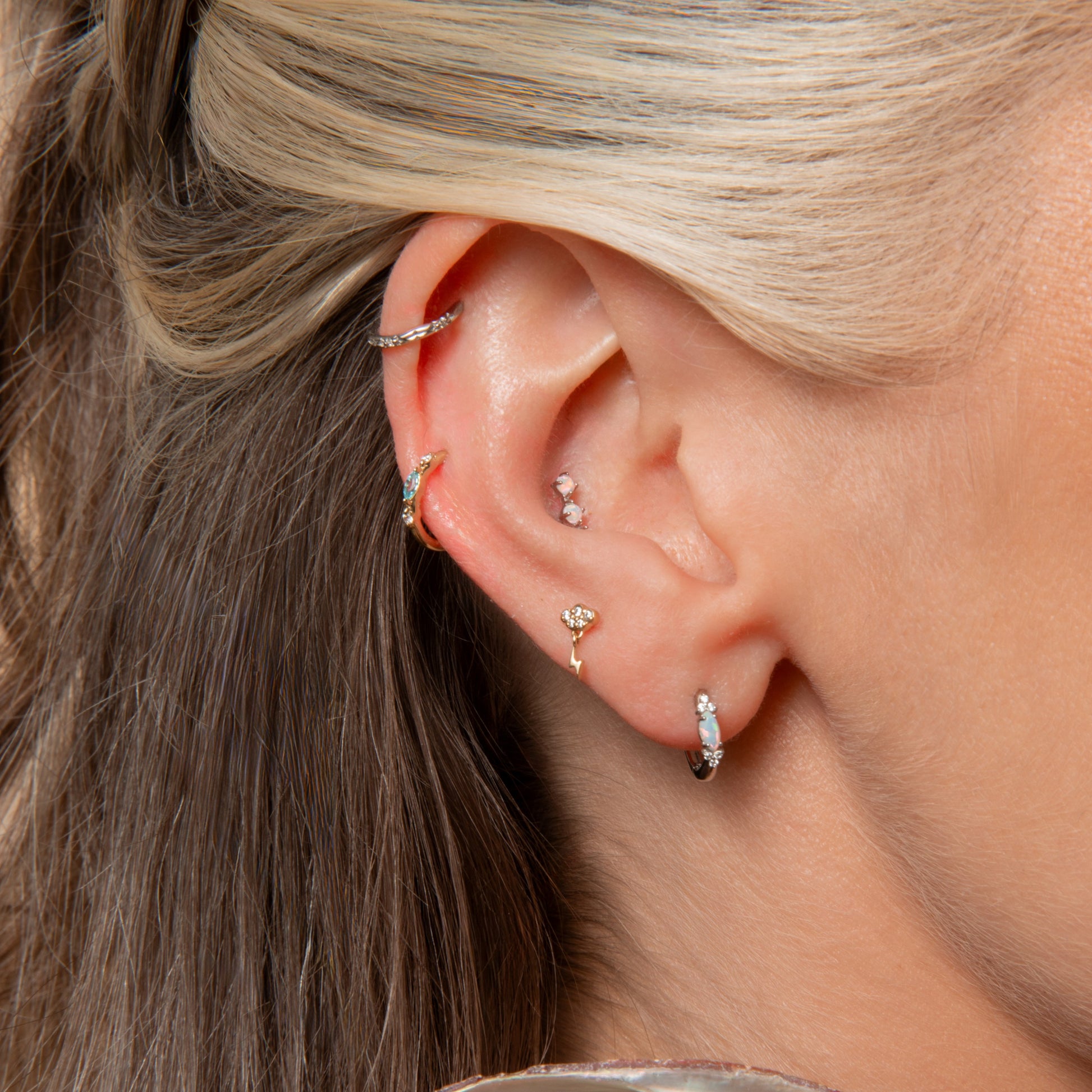 astrid miyu maria tash 9k solid yellow gold storm cloud stud Cartilage Studs Laura Bond