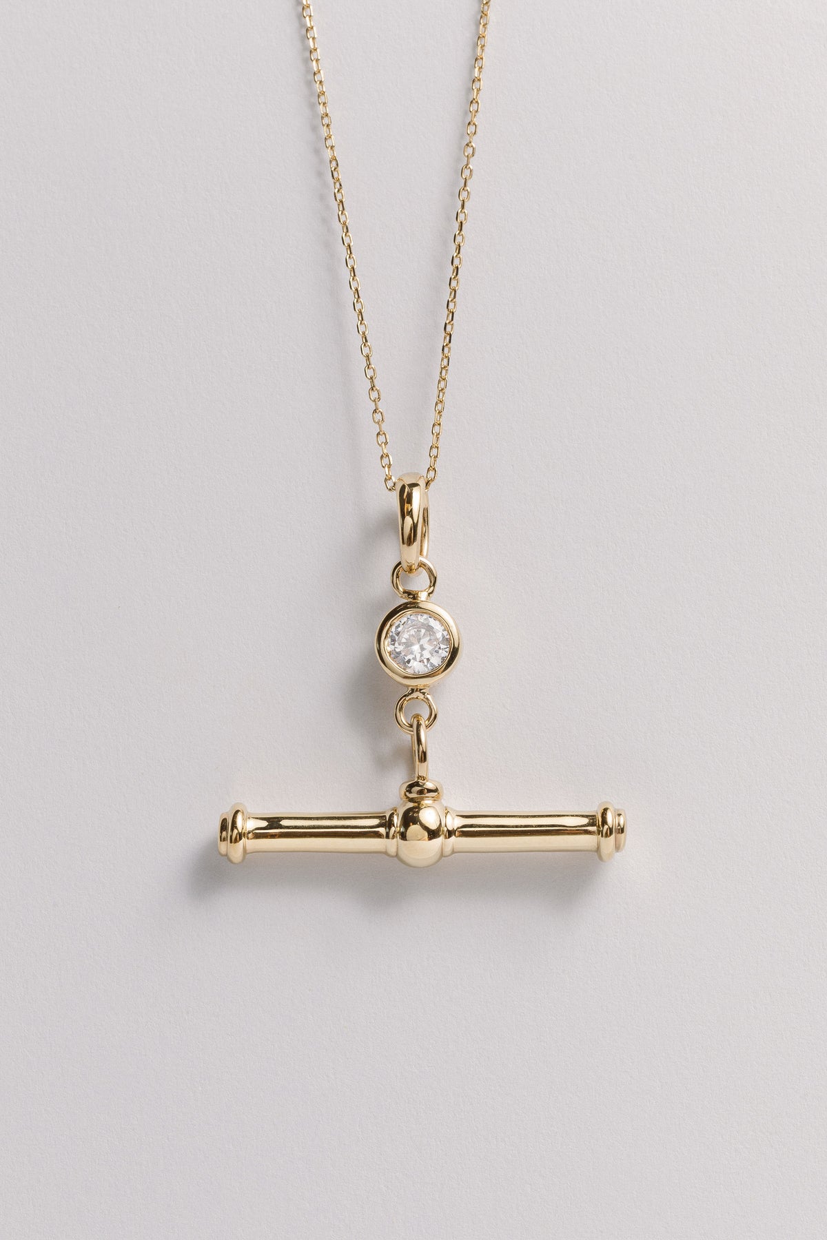 Gem T-Bar Necklace Laura Bond Jewellery