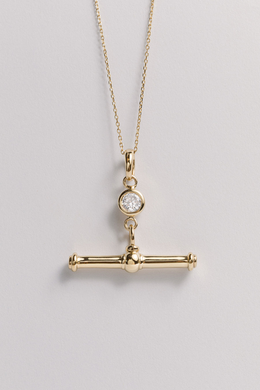 Gem T-Bar Necklace Laura Bond Jewellery