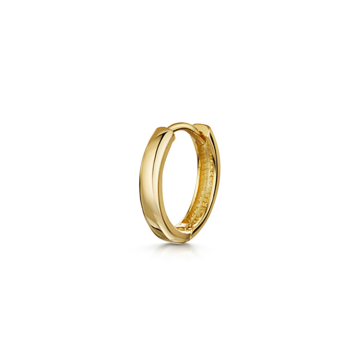 9k solid yellow gold 8.5mm simple huggie earring Huggies and Hoops Laura Bond Jewellery