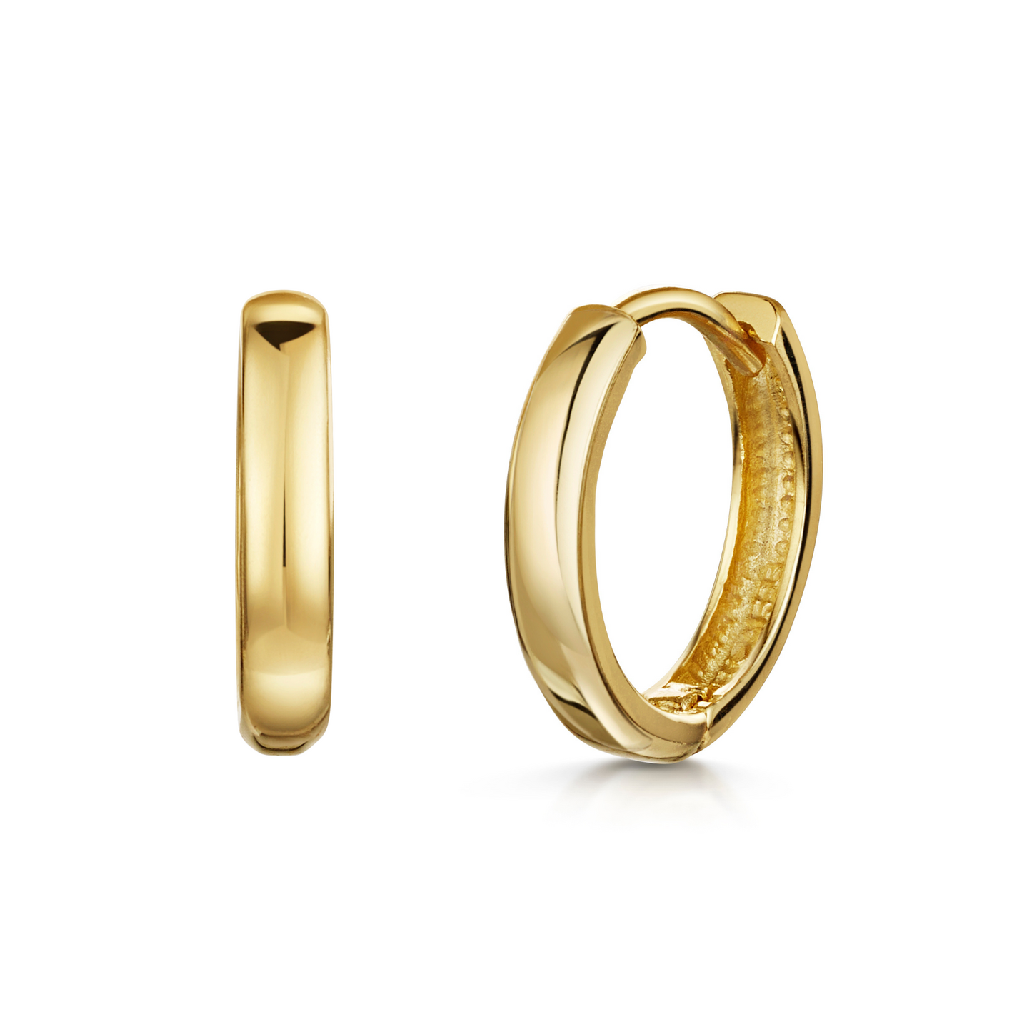 Laura Bond Jewellery 9k solid yellow gold 11mm simple huggie earring pair Earring Pairs