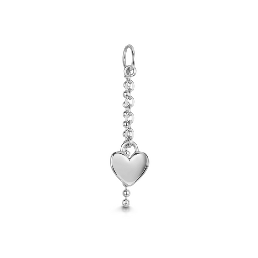 astrid miyu maria tash Charmed by Laura Bond - 9k solid white gold Loved Up earring charm Chains and Charms Laura Bond