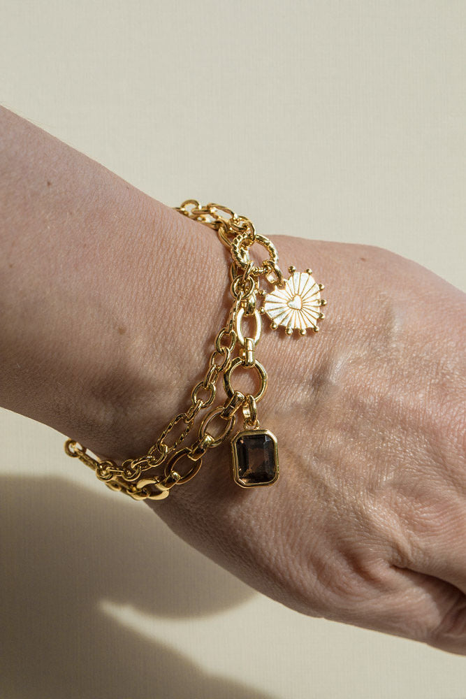 Smoky Quartz Charm Bracelet Laura Bond Jewellery