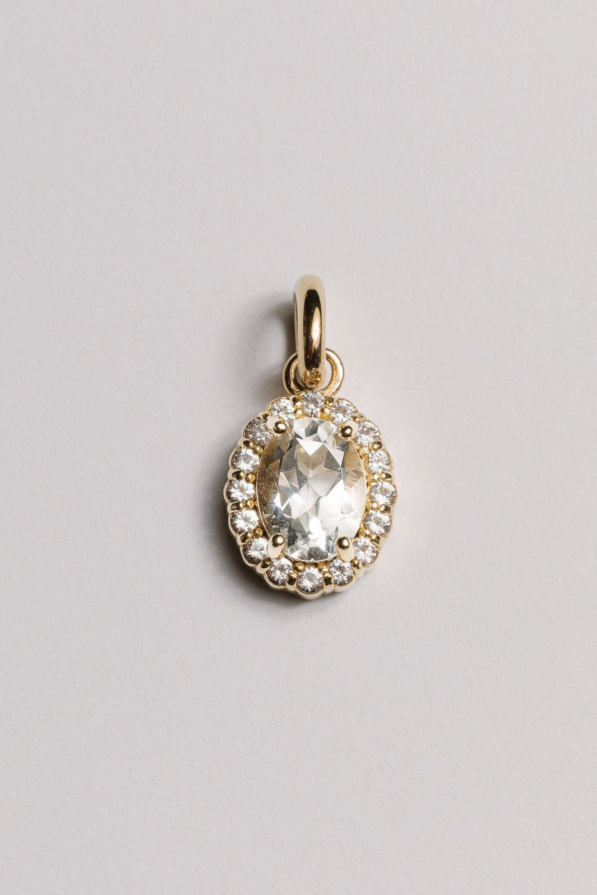 Vintage Cluster White Topaz Charm Laura Bond Jewellery