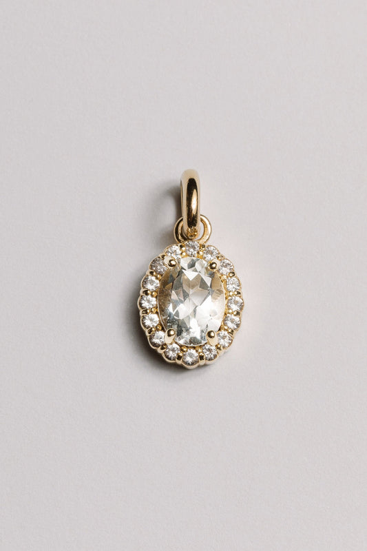 Vintage Cluster White Topaz Charm Laura Bond Jewellery