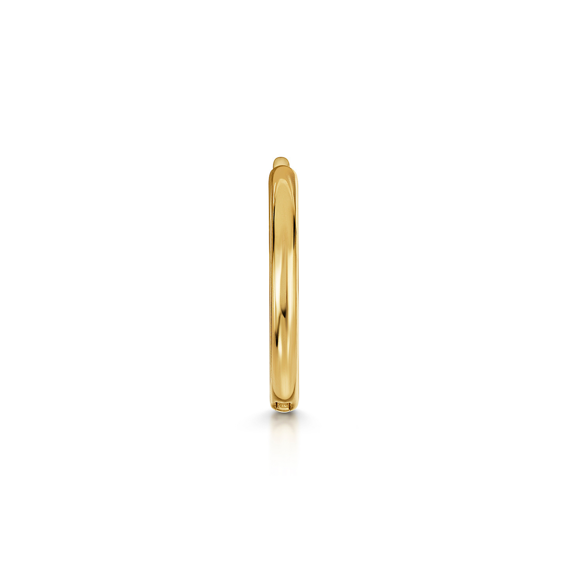 Laura Bond Jewellery Bold and Gold Edinburgh 9k solid yellow gold 10mm slim simple huggie earring Huggies and Hoops