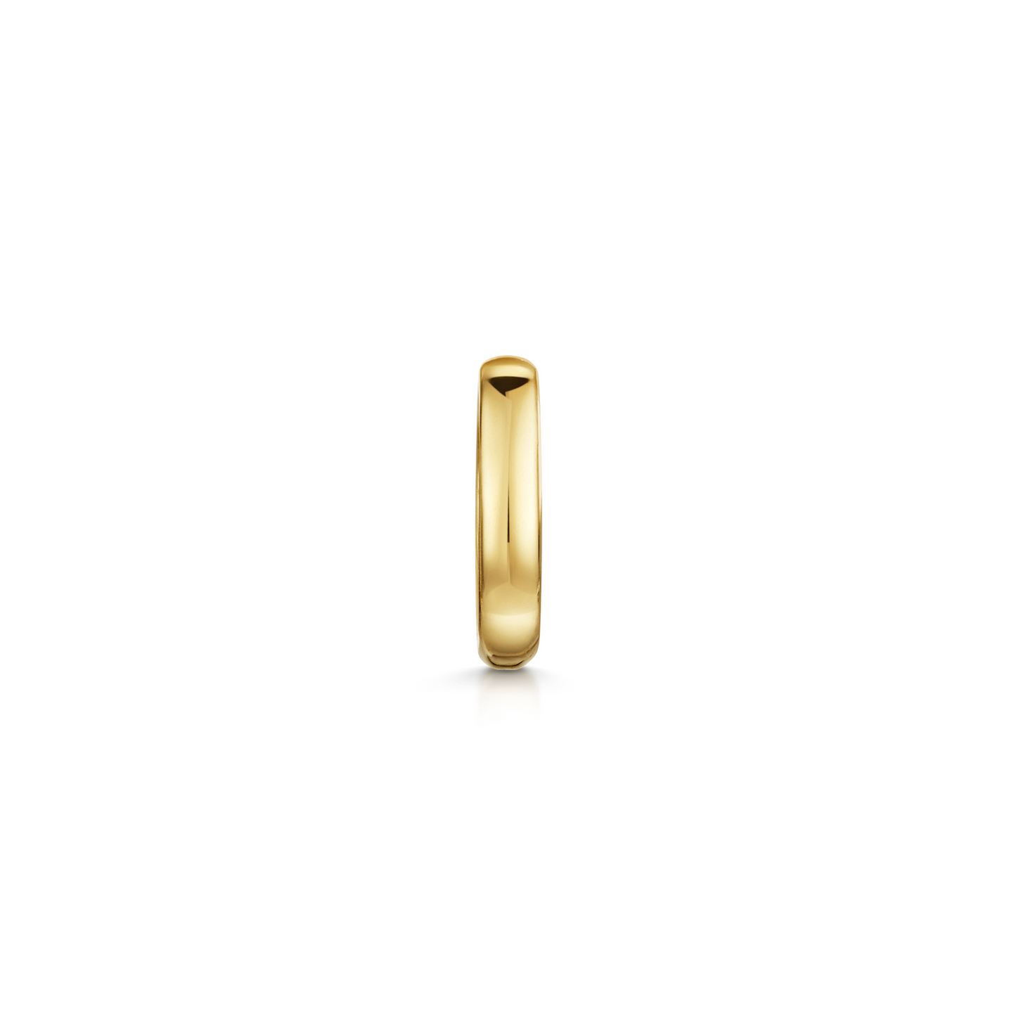 Laura Bond Jewellery Bold and Gold Edinburgh 9k solid yellow gold 8.5mm simple huggie earring Huggies and Hoops
