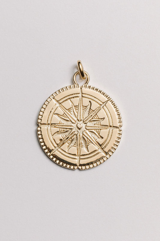 Wanderer Compass Medallion Charm Laura Bond Jewellery