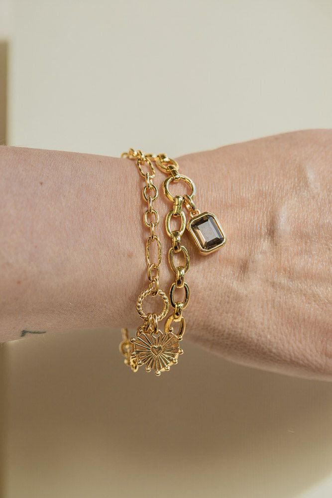 Smoky Quartz Charm Bracelet Laura Bond Jewellery
