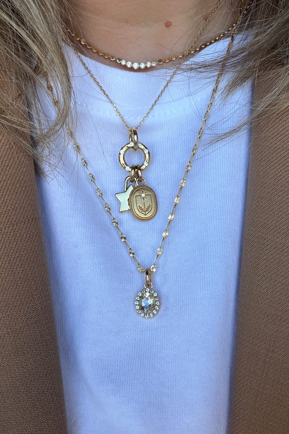 Diamond Guardian Crest Charm Laura Bond Jewellery