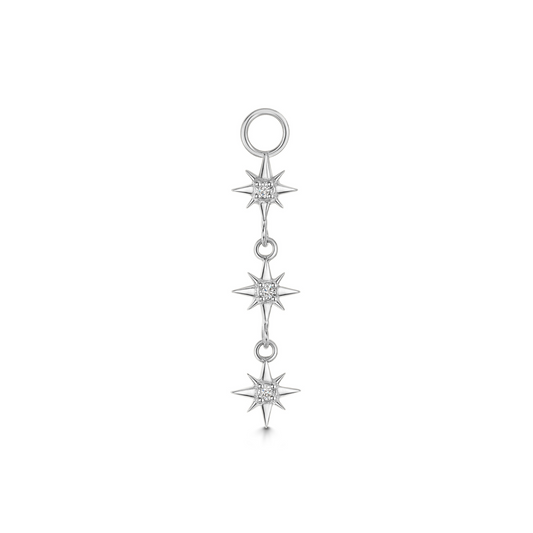 astrid miyu maria tash Charmed by Laura Bond - 9k solid white gold North Star earring charm Chains and Charms Laura Bond