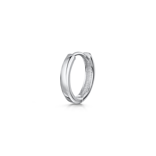 Laura Bond 9k solid white gold 8.5mm simple huggie earring Huggies and Hoops