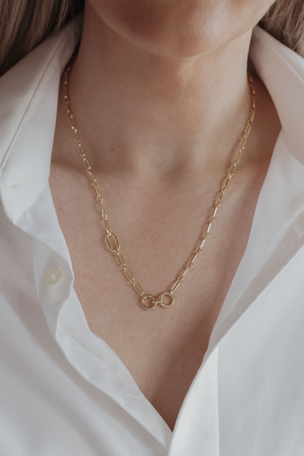 The Keepsake Paperclip Necklace Chain Laura Bond Jewellery