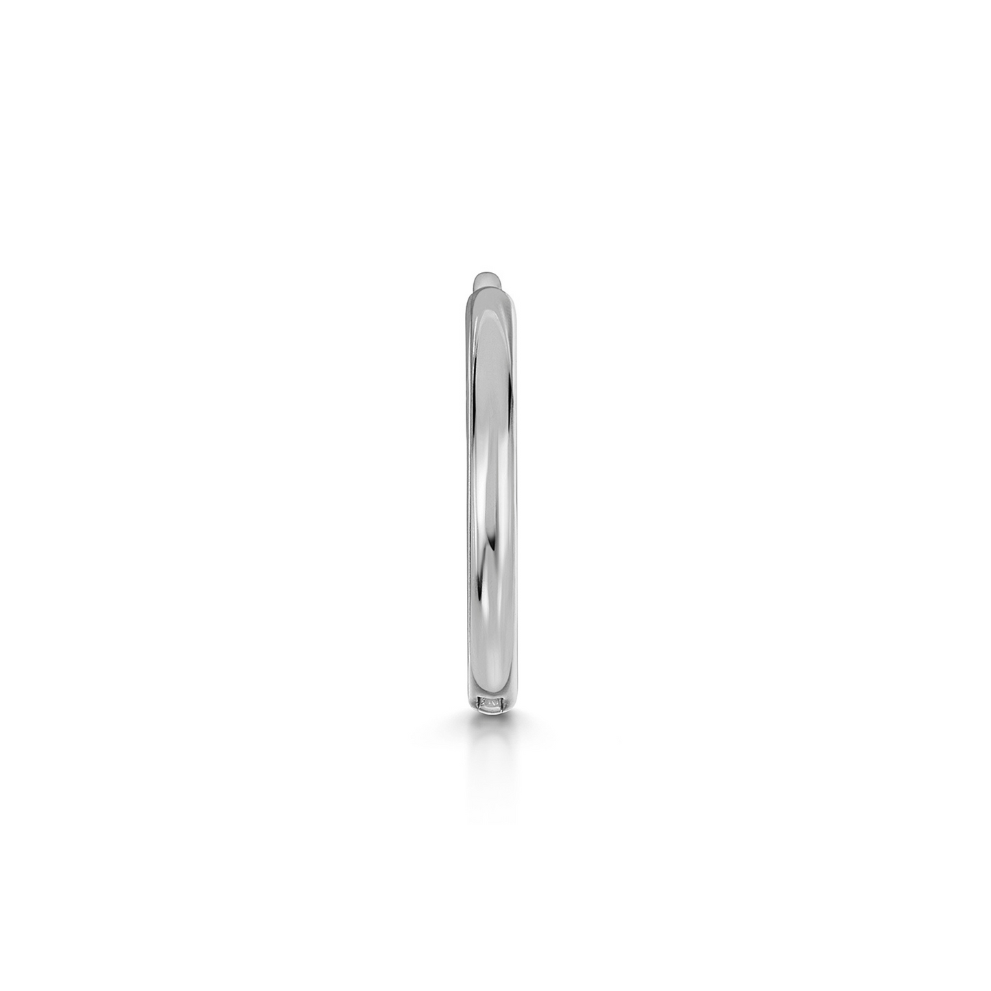 9k solid white gold 10mm slim simple huggie earring Huggies and Hoops Laura Bond Jewellery