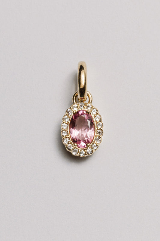 Pink Tourmaline Vintage Cluster Charm Laura Bond Jewellery