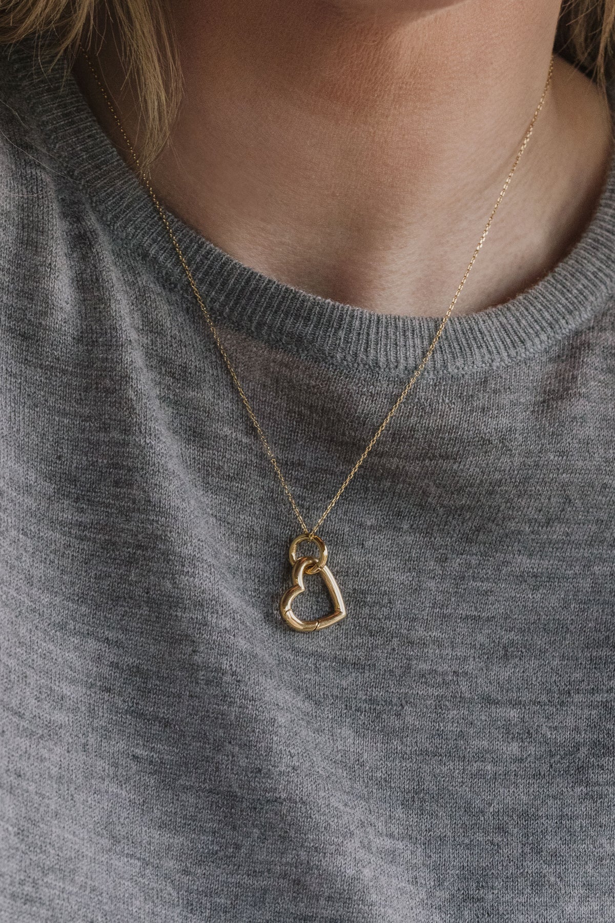 Heart Charm Holder Necklace Laura Bond Jewellery