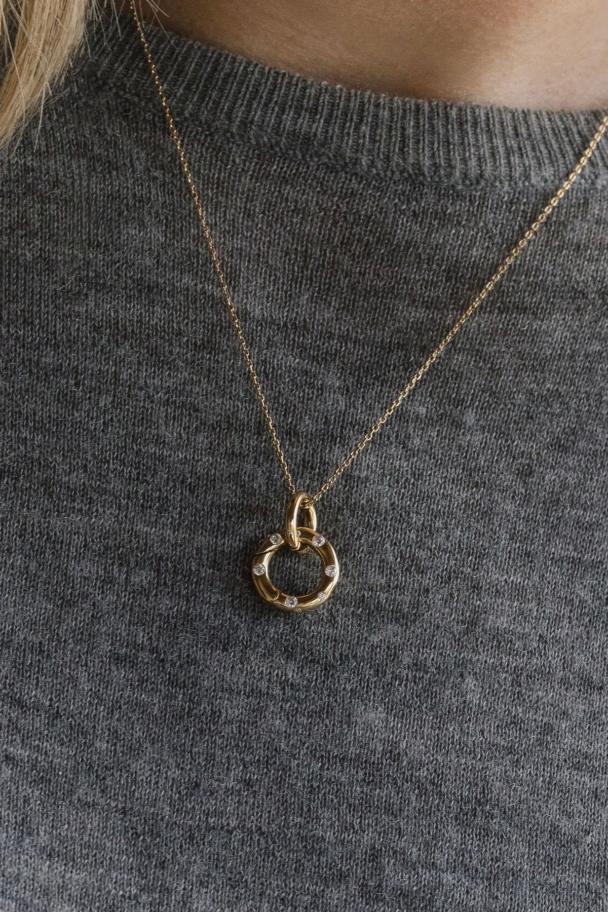 Confetti Charm Holder Necklace Laura Bond Jewellery