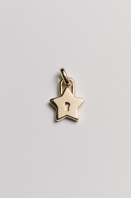 Star Padlock Charm Laura Bond Jewellery