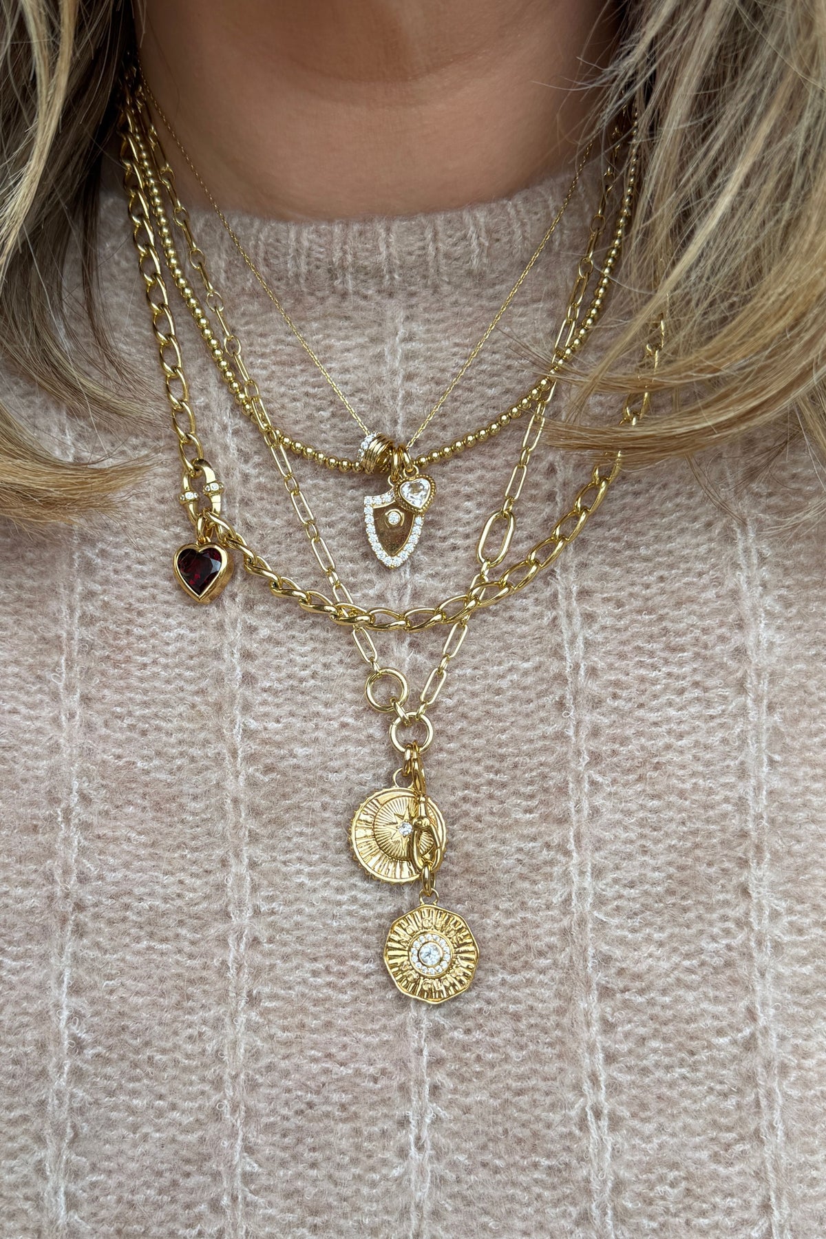 Lucky Star Medallion Charm Laura Bond Jewellery