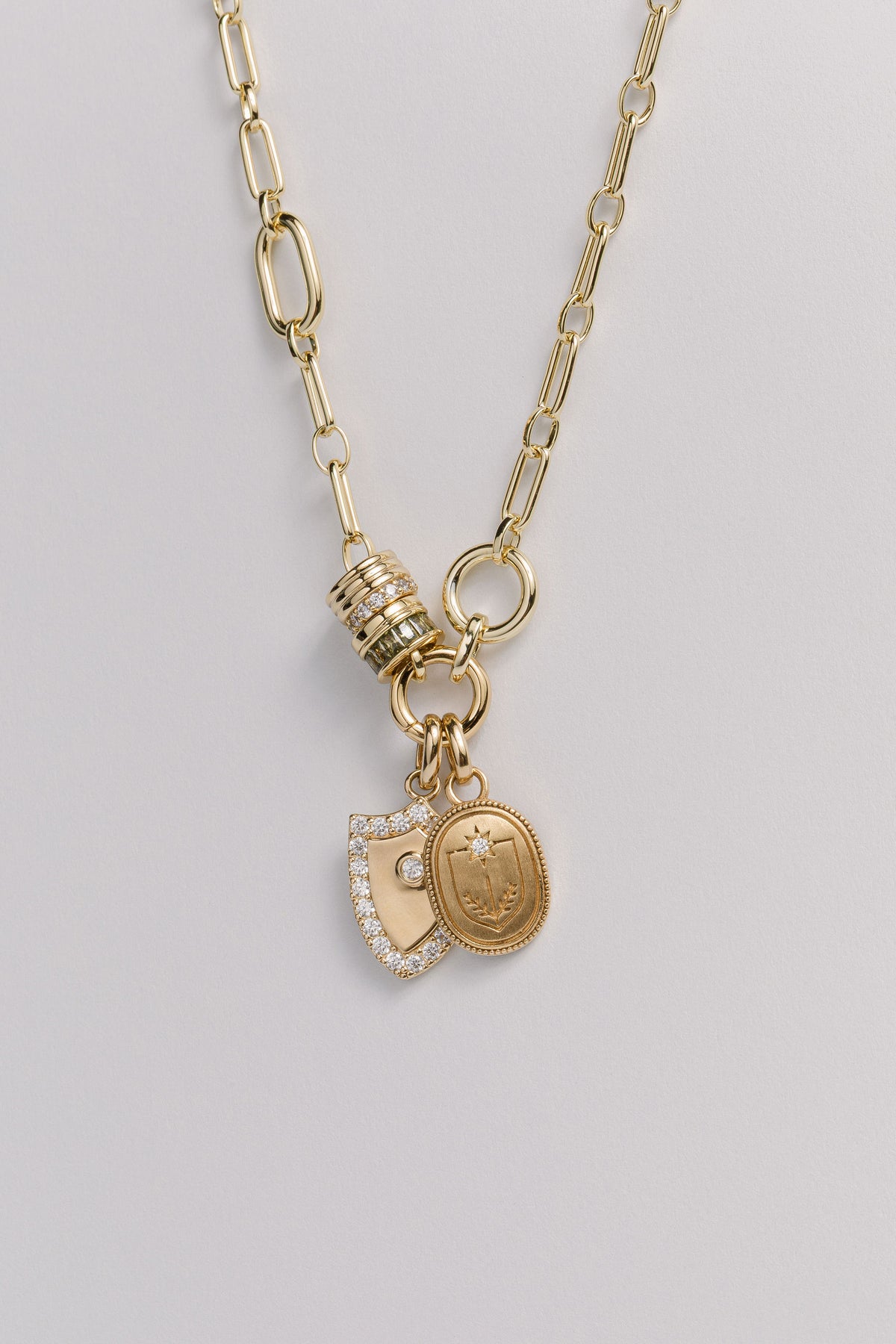 Diamond Guardian Crest Charm Laura Bond Jewellery