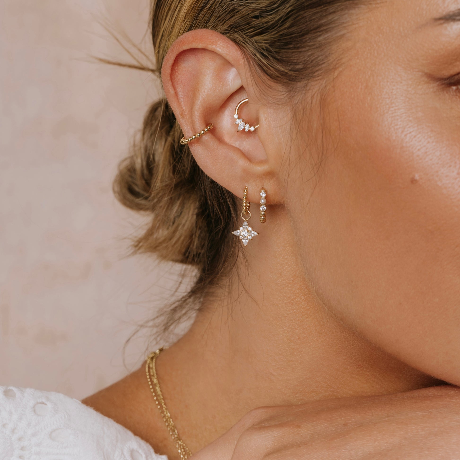 Laura Bond Jewellery Bold and Gold Edinburgh 9k solid yellow gold Guiding Light earring charm Chains and Charms