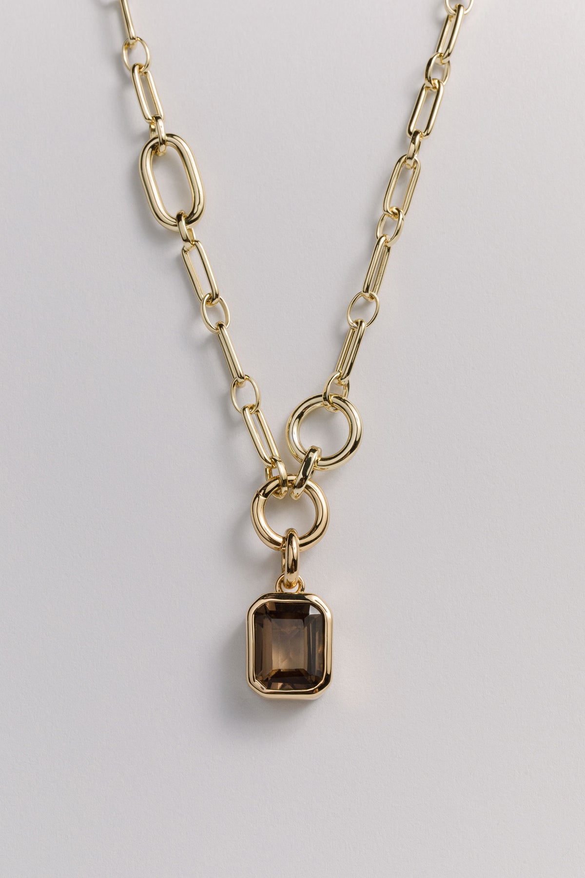Smoky Quartz Charm Necklace Laura Bond Jewellery