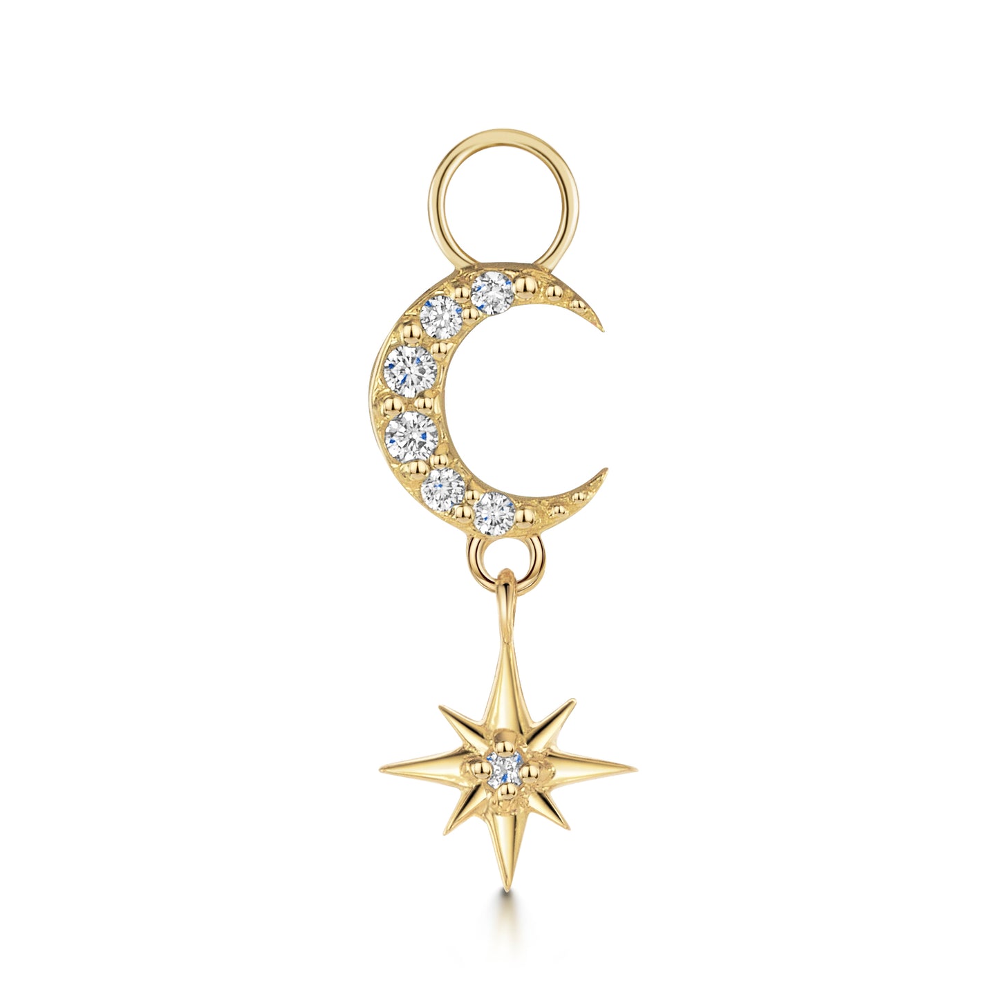Laura Bond Jewellery 9k solid yellow gold Moonwhisper earring charm Earring Charms