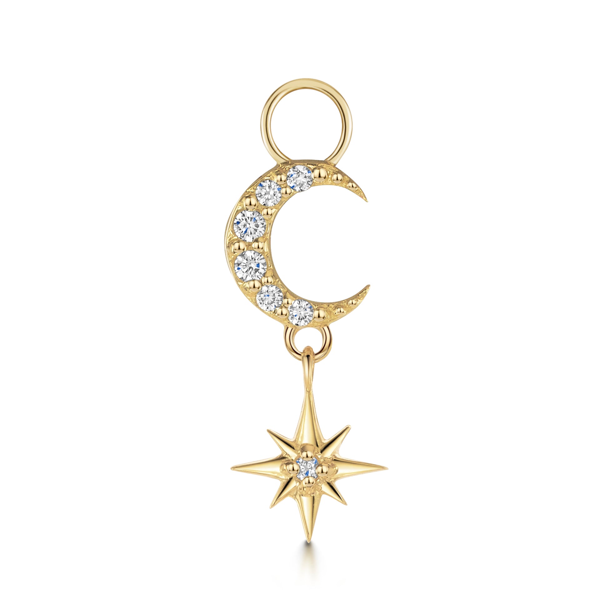 Laura Bond Jewellery 9k solid yellow gold Moonwhisper earring charm Earring Charms