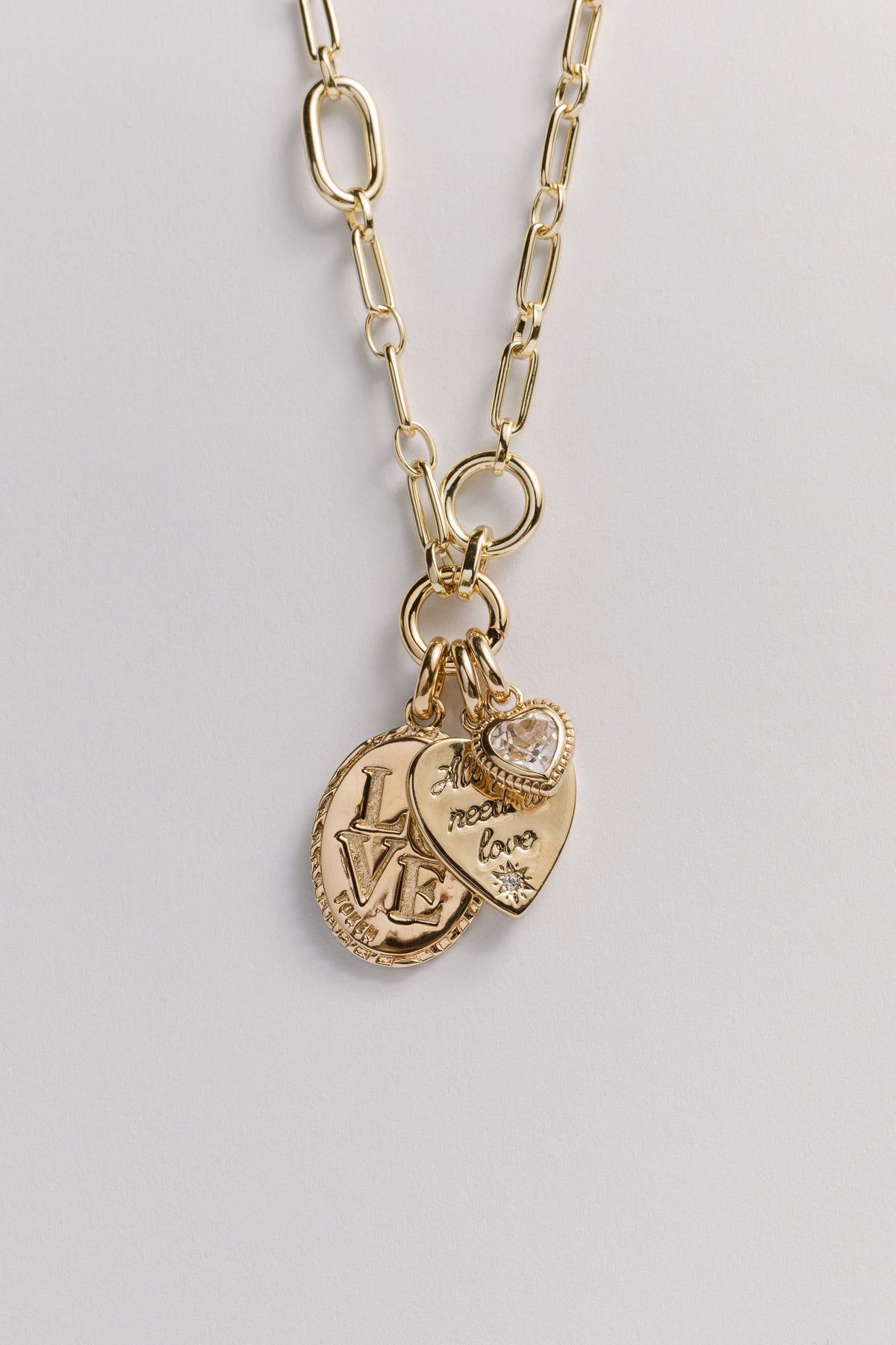 Vintage Topaz Heart Charm Laura Bond Jewellery