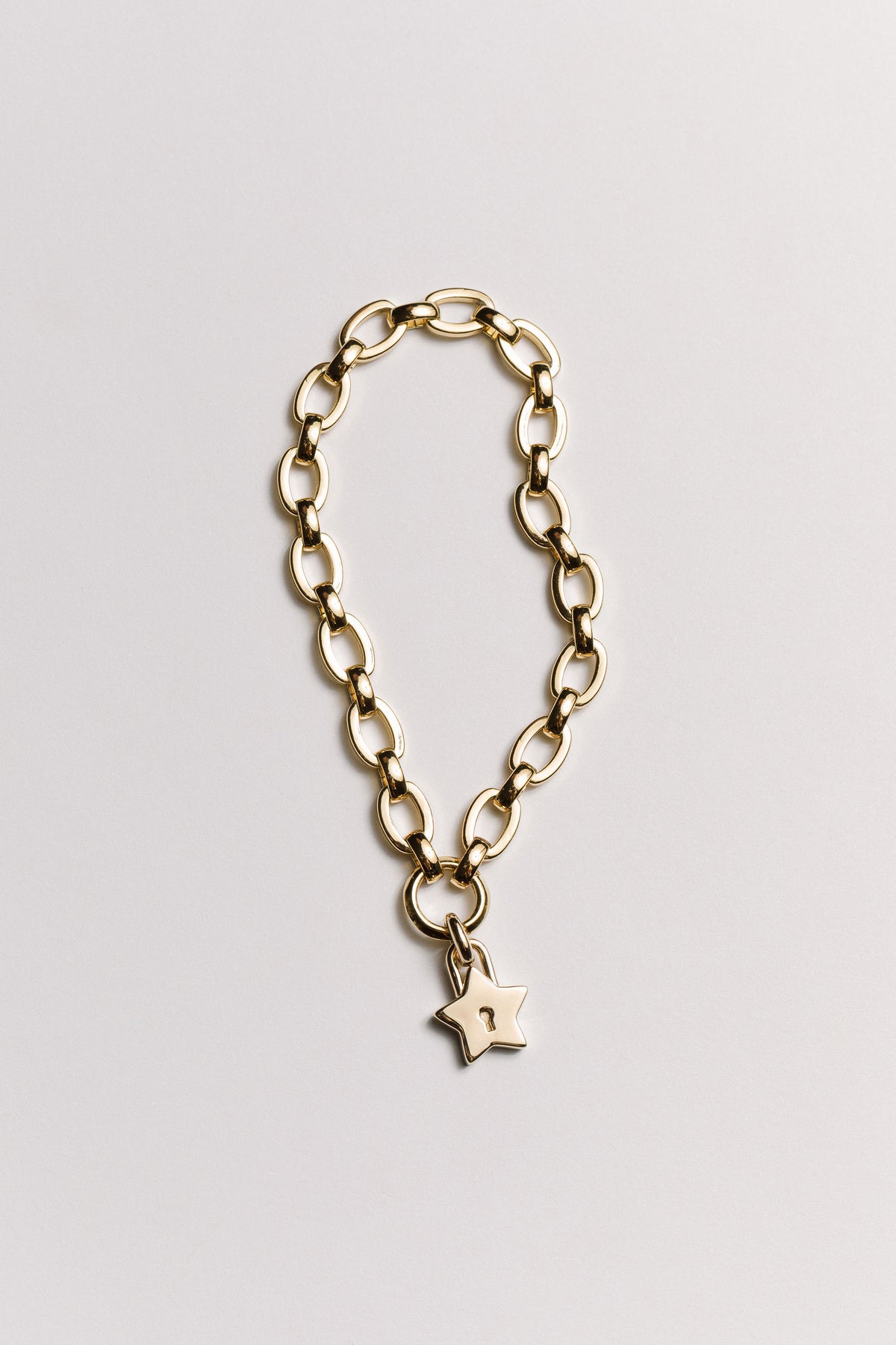 Star Padlock Charm Bracelet Laura Bond Jewellery