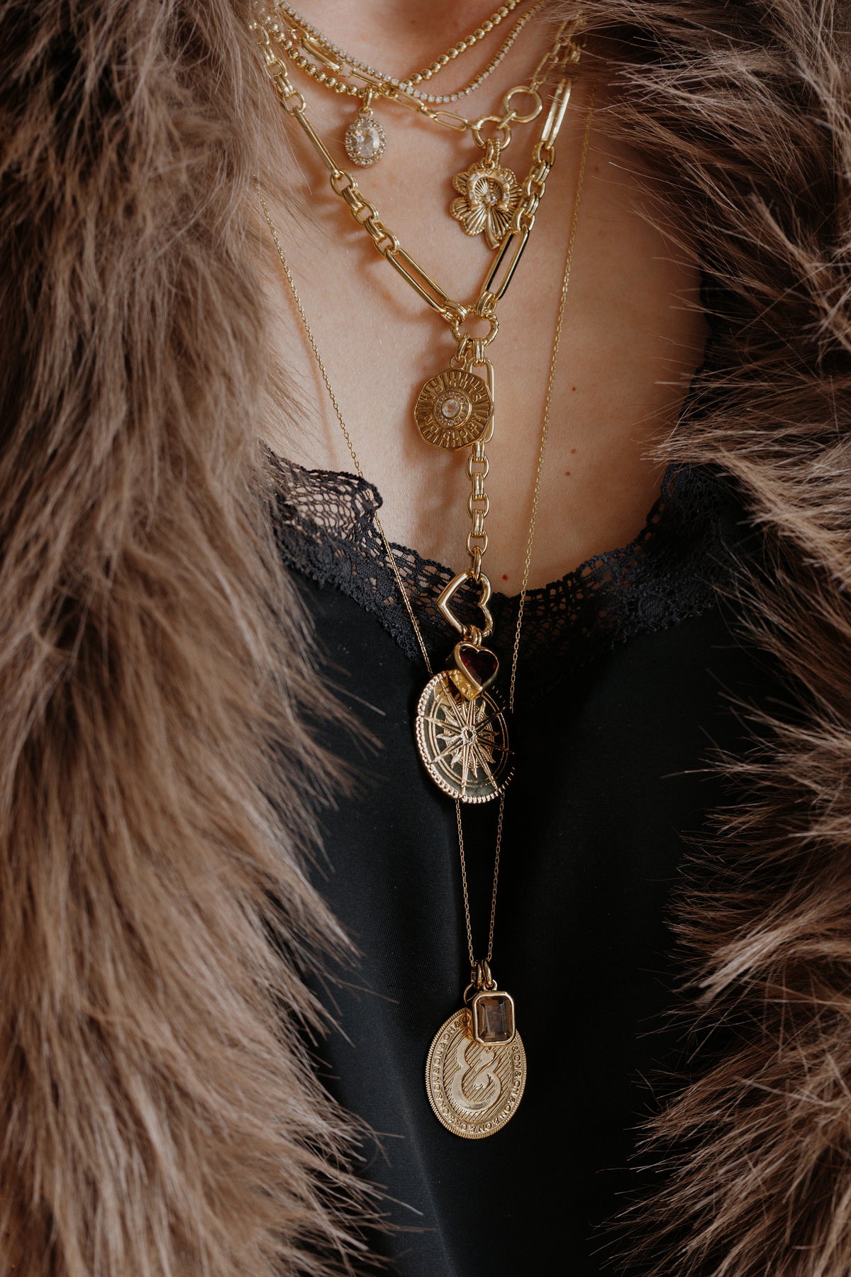 Wanderer Compass Medallion Charm Laura Bond Jewellery