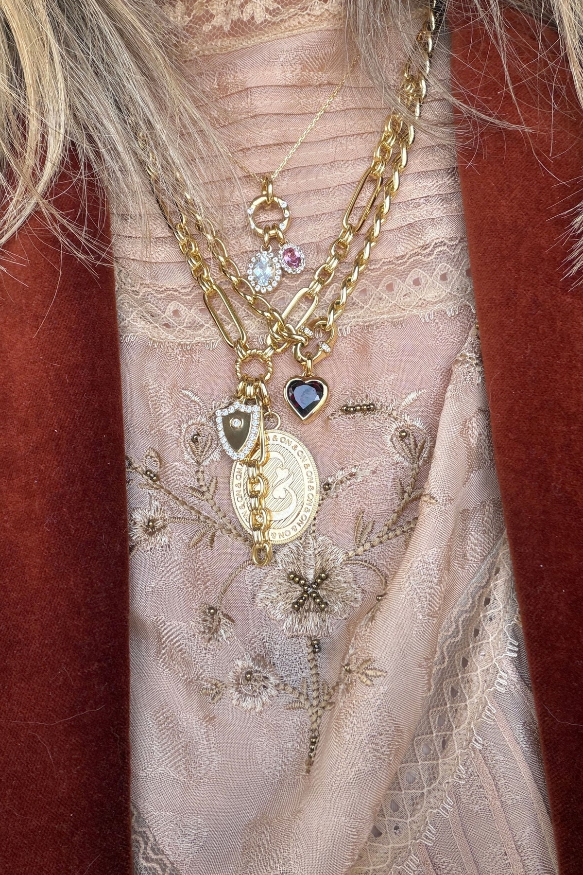 Confetti Charm Holder Necklace Laura Bond Jewellery