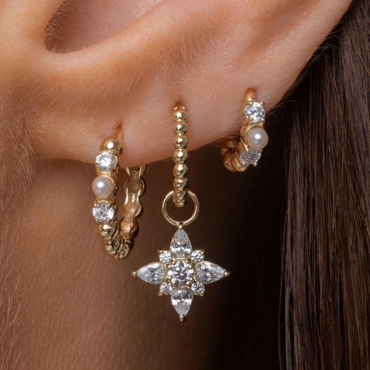 Laura Bond Jewellery Bold and Gold Edinburgh 9k solid yellow gold Guiding Light earring charm Chains and Charms