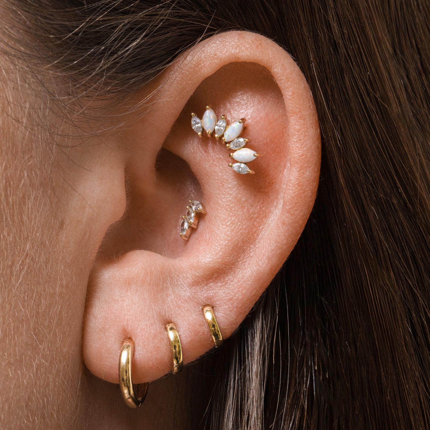 9k solid yellow gold 6mm simple mini huggie earring Huggies and Hoops Laura Bond Jewellery