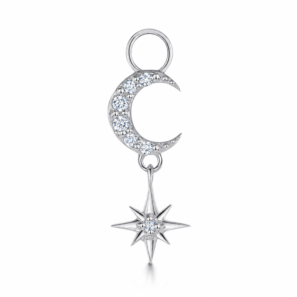 Laura Bond Jewellery 9k solid white gold Moonwhisper earring charm Earring Charms