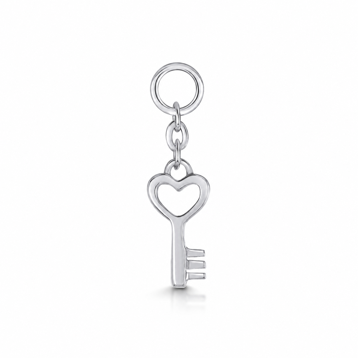 Laura Bond Jewellery 9k solid white gold Love Key earring charm Earring Charms