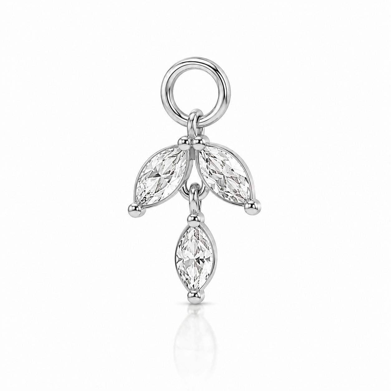 Laura Bond Jewellery 9k solid white gold Everbloom earring charm Earring Charms