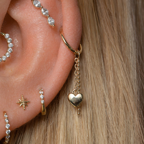 Charmed by Laura Bond - 9k solid yellow gold Loved Up earring charm Chains and Charms Laura Bond Maria Tash