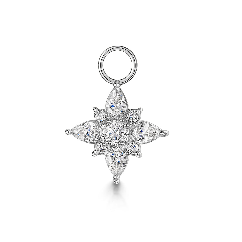 Laura Bond Jewellery 9k solid white gold Guiding Light earring charm Chains and Charms