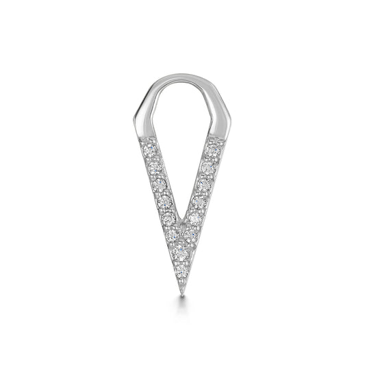 astrid miyu maria tash Charmed by Laura Bond - 9k solid white gold Shards of Light charm Chains and Charms Laura Bond