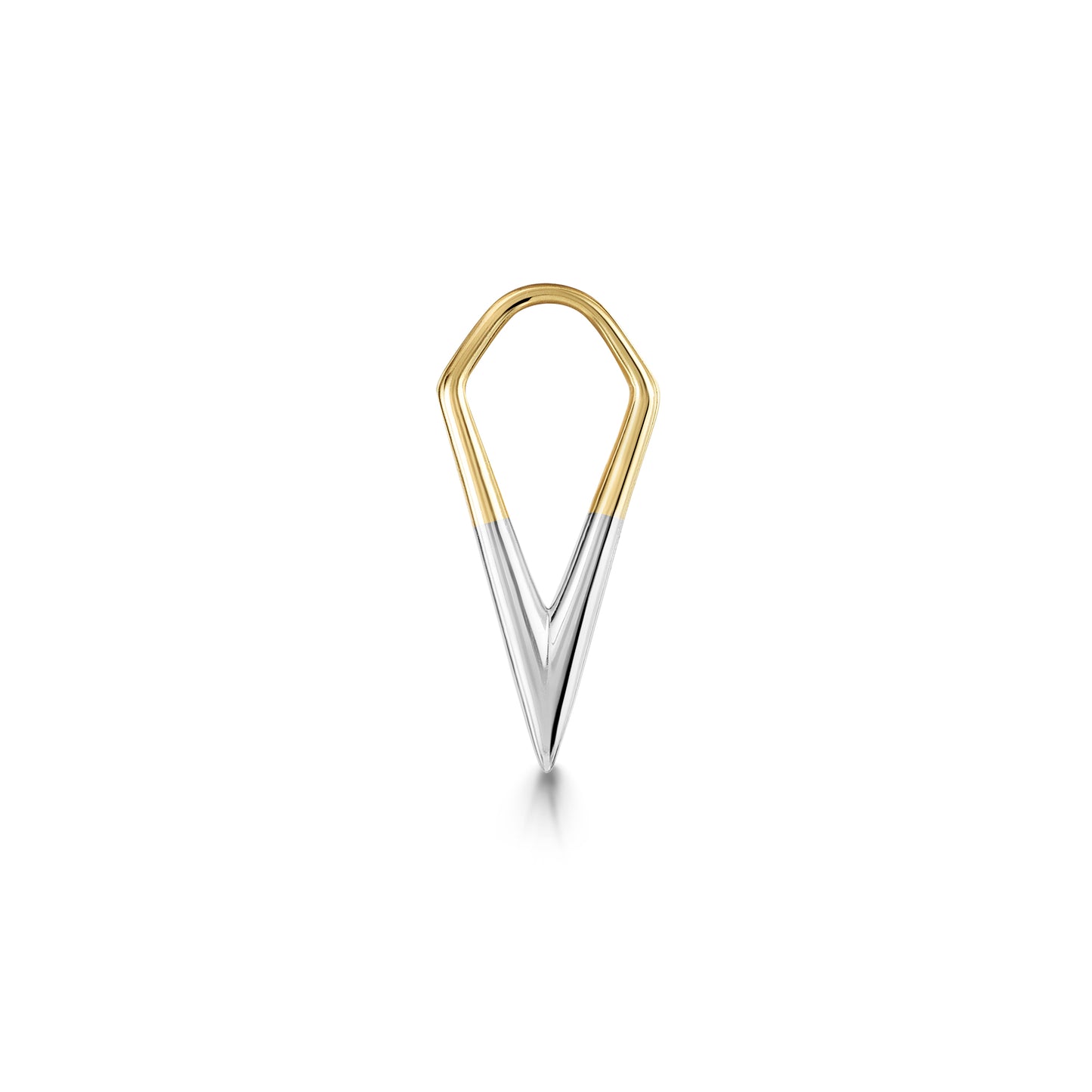 Laura Bond Jewellery 9k solid yellow and white gold mixed metal Shard earring charm Chains and Charms