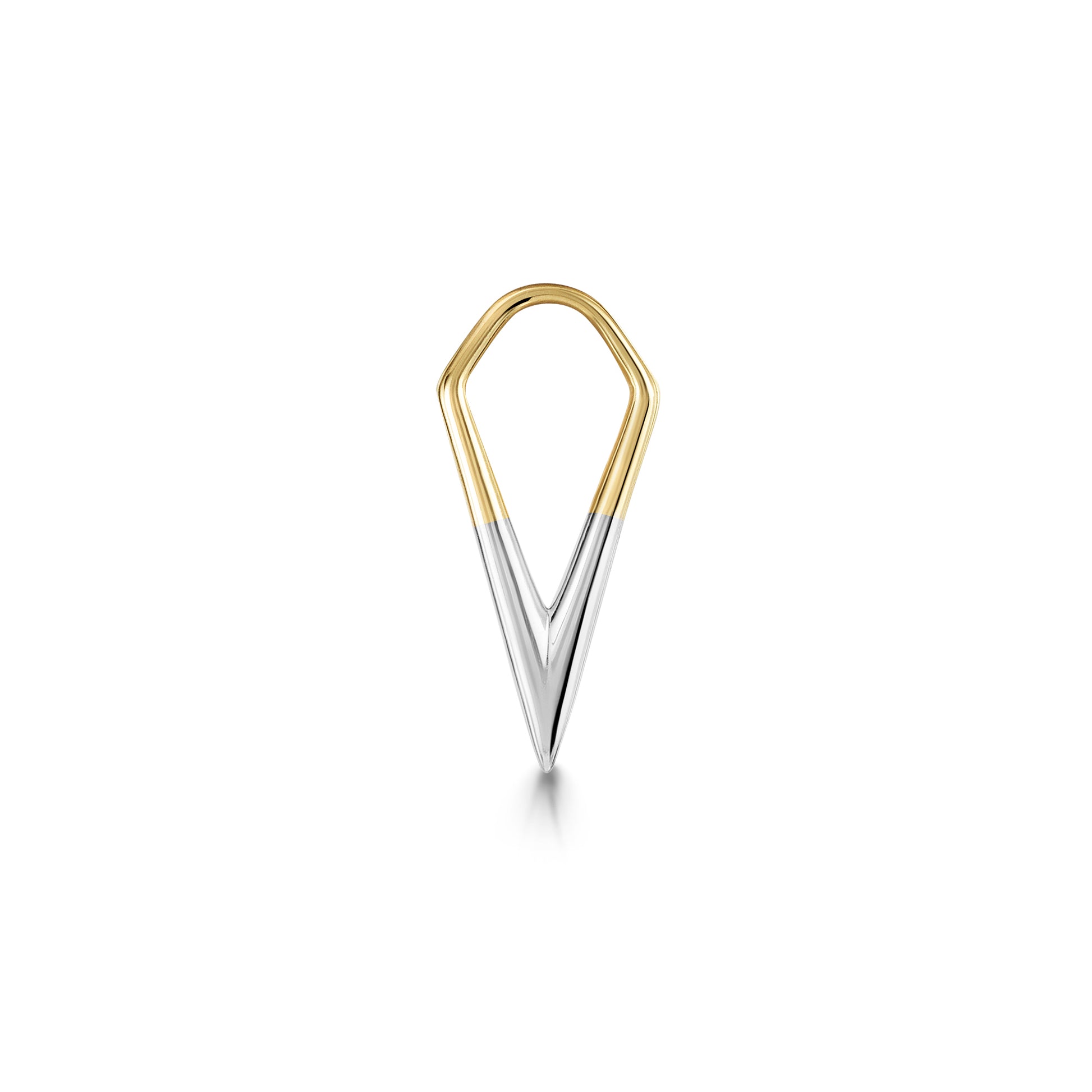 Laura Bond Jewellery 9k solid yellow and white gold mixed metal Shard earring charm Chains and Charms